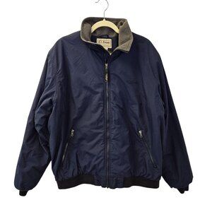L.L. Bean Fleece Lined Warm Up Bomber Jacket Size Large